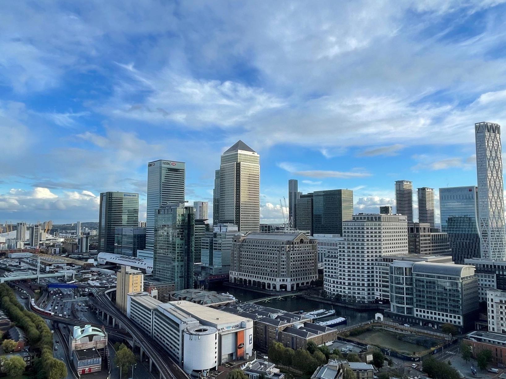 Westferry view from Premier Inn